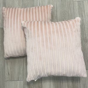 2 Peach Throw Pillows